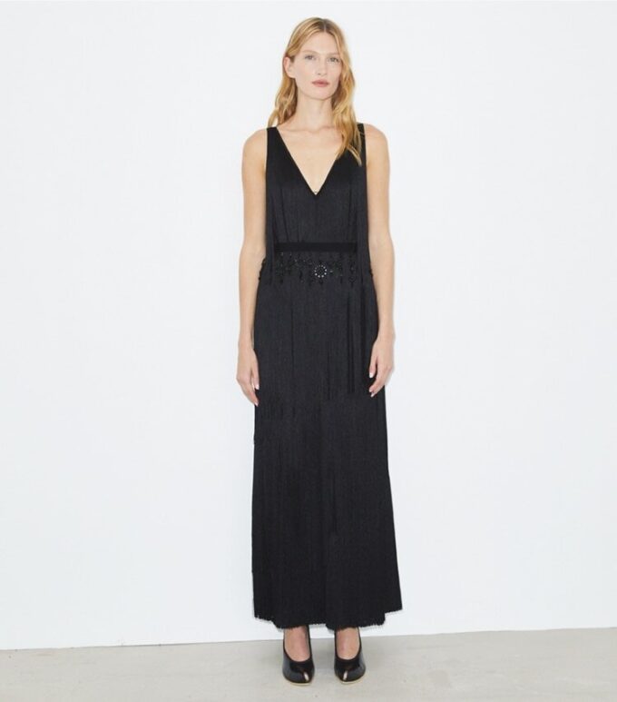 Robe à franges en viscose Robe à franges en viscose
