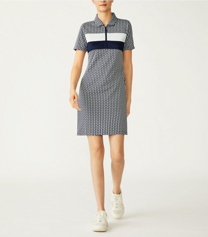 Robe jacquard color block haute performance Robe jacquard color block haute performance