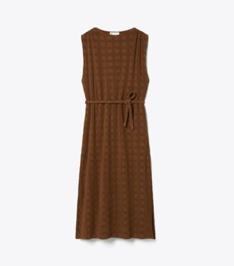 Robe longue en jacquard éponge