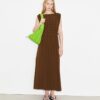 Robe longue en jacquard éponge Robe longue en jacquard éponge