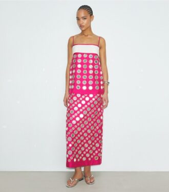 Robe à miroirs superposés faite à la main