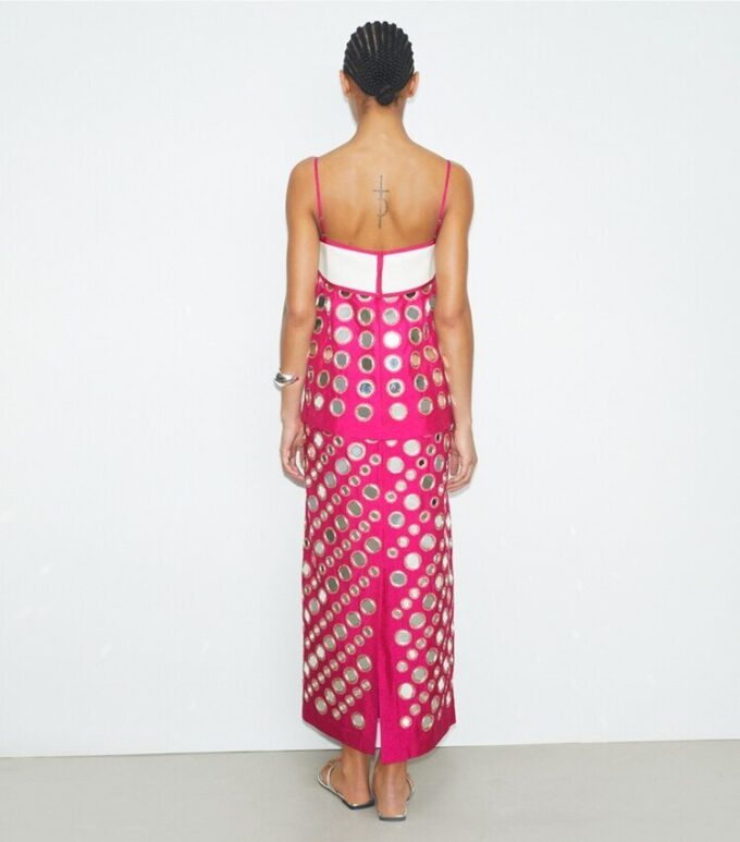Robe à miroirs superposés faite à la main Robe à miroirs superposés faite à la main