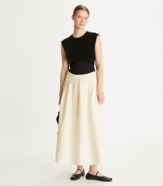 Robe plissée à blocs de couleur