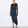 Robe plissée drapée en viscose Robe plissée drapée en viscose