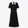 Robe plissée à monogramme T Pointelle Robe plissée à monogramme T Pointelle