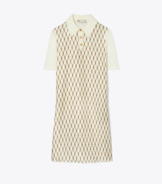Robe polo à devant en soie