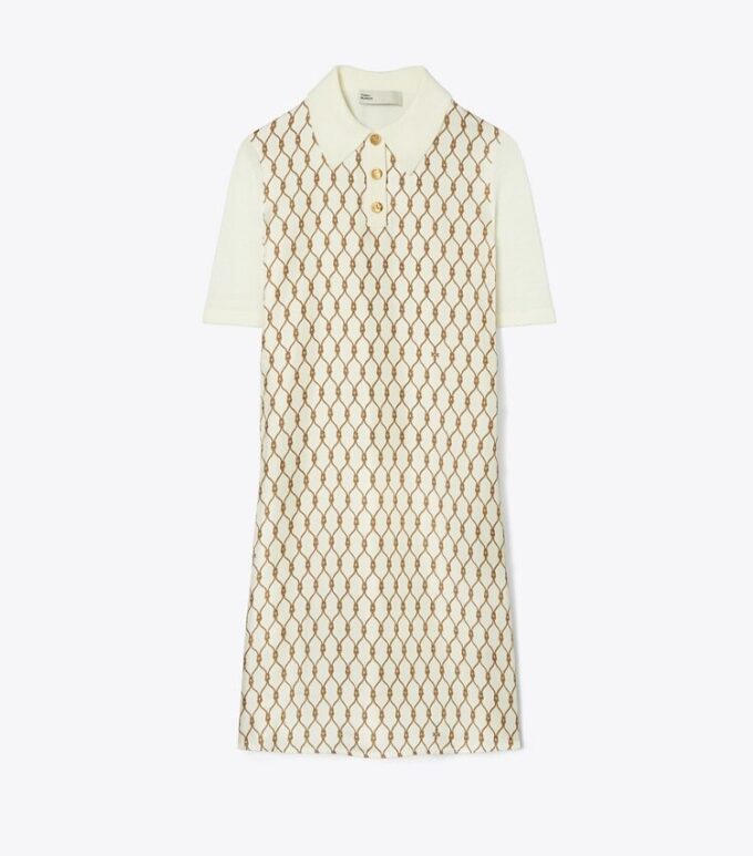 Robe polo à devant en soie Robe polo à devant en soie