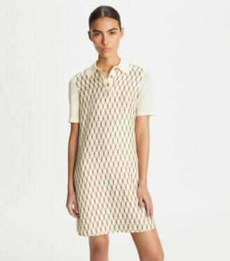 Robe polo à devant en soie