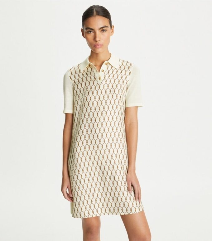 Robe polo à devant en soie Robe polo à devant en soie