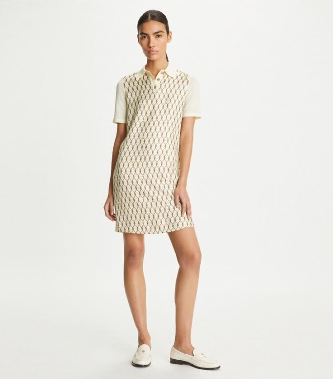 Robe polo à devant en soie Robe polo à devant en soie