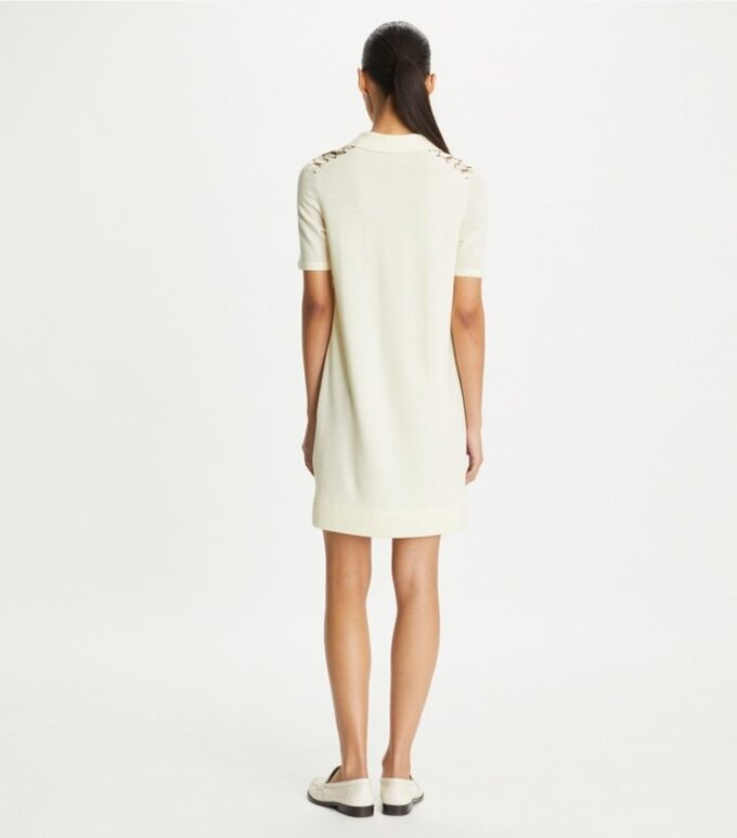 Robe polo à devant en soie Robe polo à devant en soie
