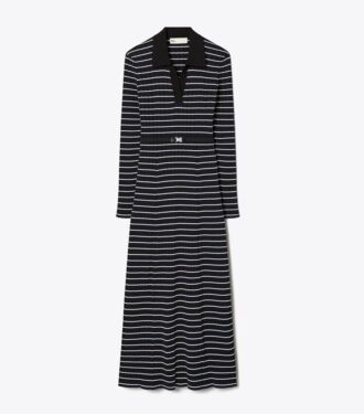 Robe polo en coton tricoté