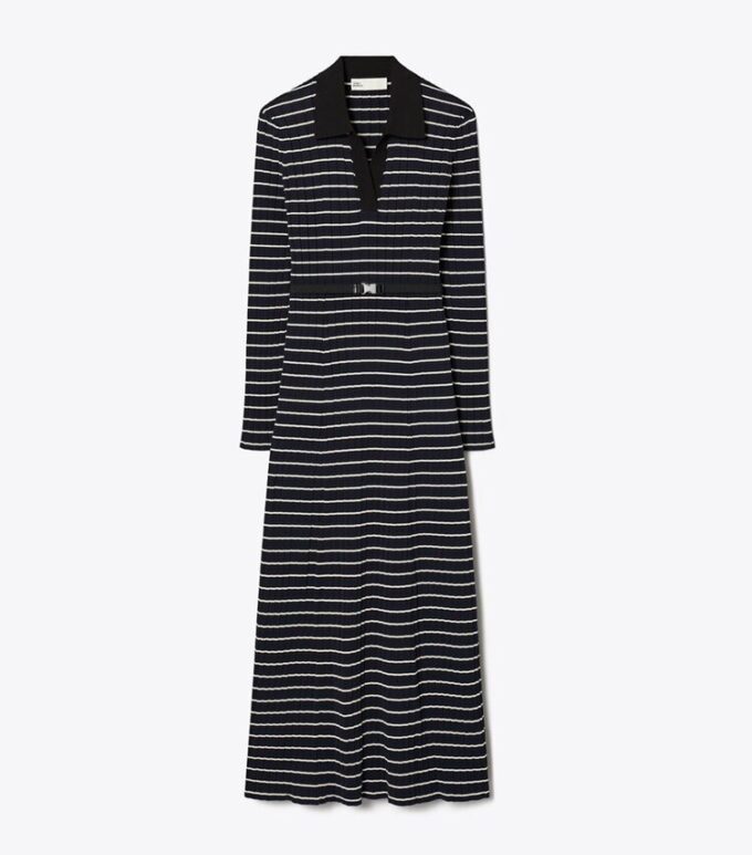 Robe polo en coton tricoté Robe polo en coton tricoté