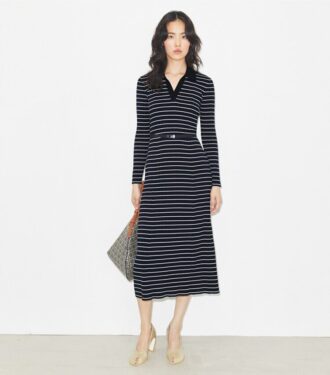 Robe polo en coton tricoté