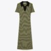 Robe polo en maille rayée Robe polo en maille rayée