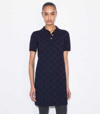 Robe polo jacquard