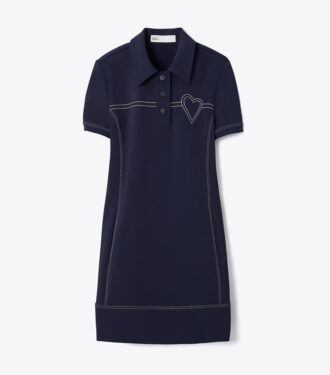 Robe polo stretch à coutures apparentes Robe polo stretch à coutures apparentes