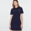 Robe polo stretch à coutures apparentes