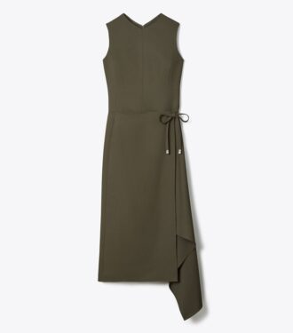 Robe portefeuille en sergé