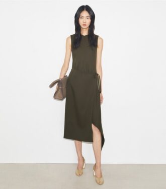 Robe portefeuille en sergé