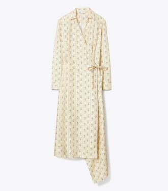 Robe portefeuille en soie