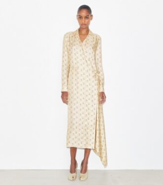 Robe portefeuille en soie