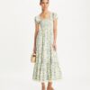 Robe smockée en coton imprimé Robe smockée en coton imprimé