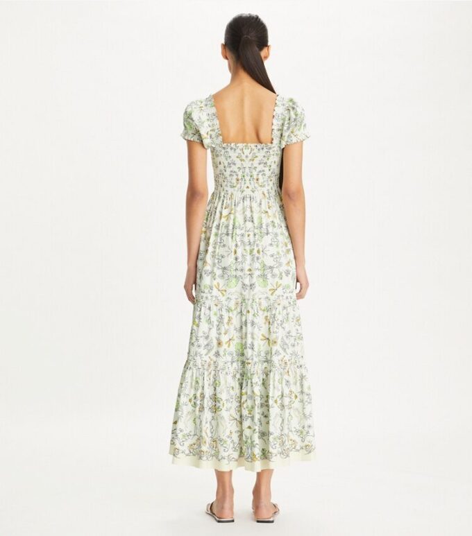 Robe smockée en coton imprimé Robe smockée en coton imprimé