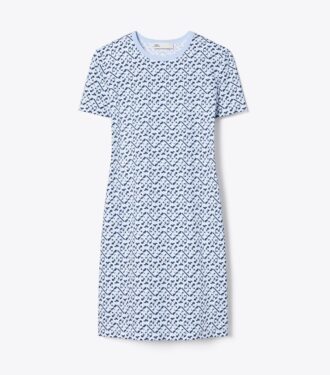 Robe t-shirt imprimée en coton