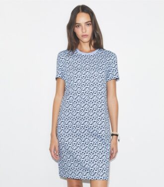 Robe t-shirt imprimée en coton