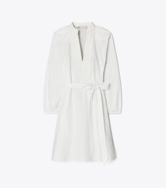 Robe tunique en coton à manches ballon