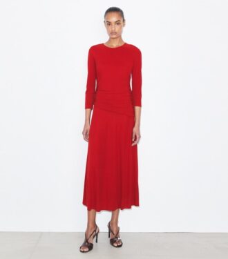 Robe évasée en viscose