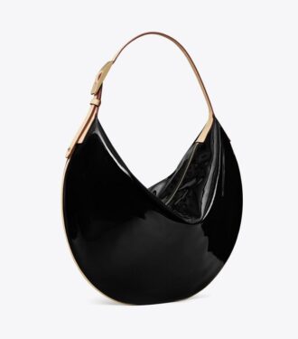 Sac Balloon en cuir verni