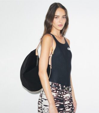 Sac Balloon en cuir verni