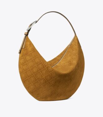 Sac Balloon en daim T Monogram