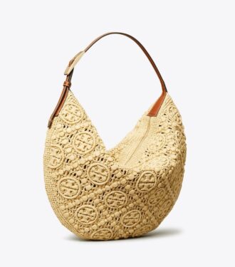 Sac Balloon en raphia T Monogram