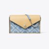 Sac à bandoulière enveloppe en denim T Monogram