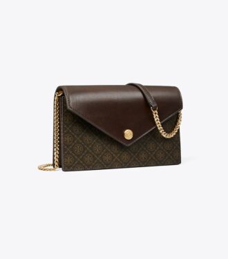 Sac à bandoulière enveloppe en toile enduite T Monogram