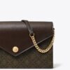 Sac à bandoulière enveloppe en toile enduite T Monogram