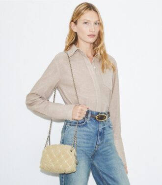 Sac à bandoulière Fleming en peau lainée douce