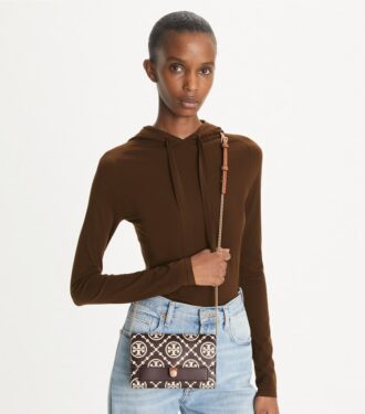 Sac à bandoulière T Monogram Contrast Embossed