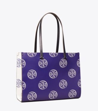 Sac cabas contrasté avec T Monogram en relief