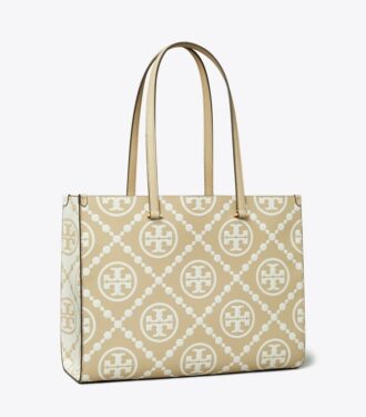Sac cabas contrasté avec T Monogram en relief