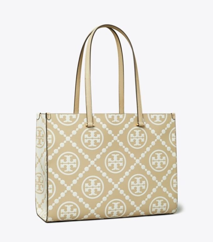Sac cabas contrasté avec T Monogram en relief Sac cabas contrasté avec T Monogram en relief