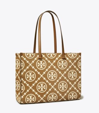 Sac cabas contrasté avec T Monogram en relief