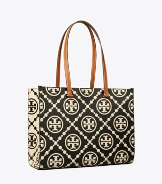 Sac cabas contrasté avec T Monogram en relief