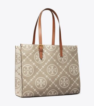 Sac cabas contrasté avec T Monogram en relief