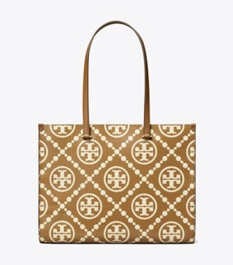 Sac cabas contrasté avec T Monogram en relief