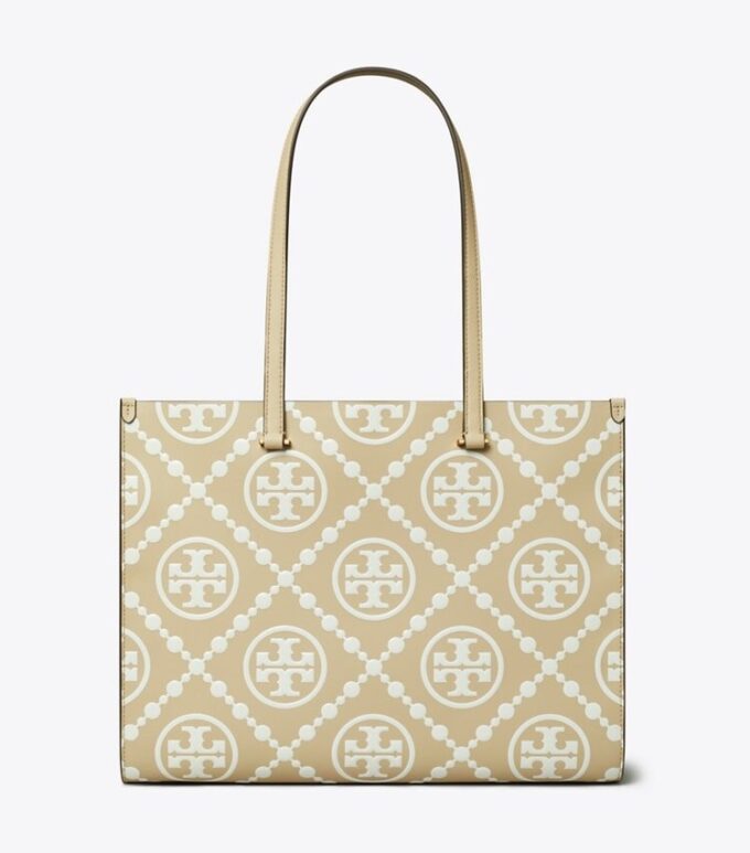 Sac cabas contrasté avec T Monogram en relief Sac cabas contrasté avec T Monogram en relief