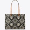 Sac cabas contrasté avec T Monogram en relief Sac cabas contrasté avec T Monogram en relief